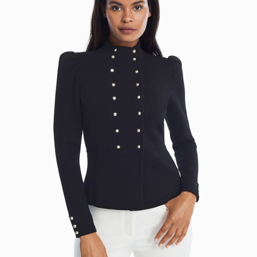 WHBM Double Breasted Sweater Jacket